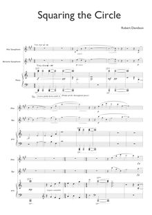 Partition Saxophones version - partition complète, Squaring pour Circle