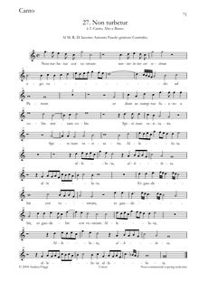 Partition Soprano, Non turbetur à , Canto, Alto e Basso, Cima, Giovanni Paolo