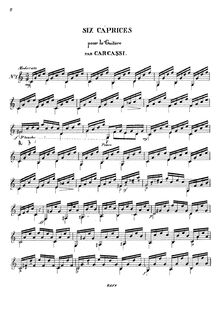 Partition complète, 6 Caprices, Op.26, Carcassi, Matteo