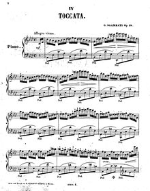 Partition No.4: Toccata, 4 Piano pièces, Op.13, Sgambati, Giovanni