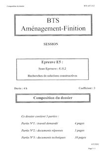 Recherche de solutions constructives 2003 BTS Aménagement - finition