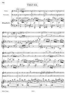 Partition Piano , partie, 3 Piano Trios, Hob.XV:9-10 (Op.27), Haydn, Joseph par Joseph Haydn