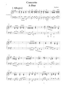 Partition Cembalo, Concerto Grosso en A major, A, Seyfert, Martin