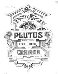 Partition  No.2, Bouquet de mélodies sur  Plutus , Cramer, Henri (fl. 1890)