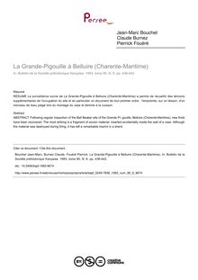 La Grande-Pigouille à Belluire (Charente-Maritime) - article ; n°6 ; vol.90, pg 436-442