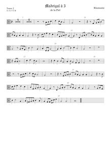 Partition ténor viole de gambe 2, alto clef, madrigaux, Rimonte, Pedro par Pedro Rimonte