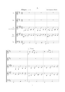 Partition , Allegro, Quinteto de viento No.1, Marín García, Luis Ignacio par Luis Ignacio Marín García