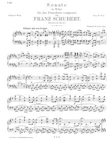 Partition complète, Piano Sonata No.9 en B major, Schubert, Franz