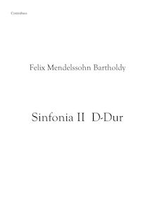 Partition Contrabasses, corde Symphony No.2 en D major, Sinfonia II