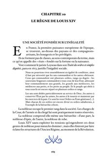 CHAPITRE 10 LE RÈGNE DE LOUIS XIV