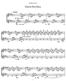 Partition complète (S.187), Sancta Dorothea, Liszt, Franz