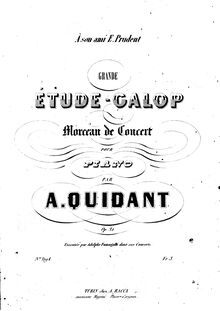 Partition complète, Grande Etude-Galop, Op.21, Morceau de Concert