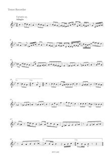 Partition Var.25 - ténor enregistrement , Goldberg-Variationen, Goldberg Variations ; Aria mit 30 Veränderungen ; Clavier-Übung IV