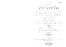 Partition parties complètes, 3 corde quintettes (Nos. 1-3), Op.1