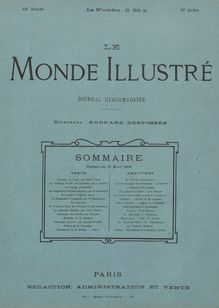 LE MONDE ILLUSTRE  N° 2195 du 22 avril 1899