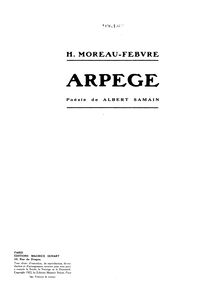 Partition complète, Arpège, Moreau-Febvre, Henri