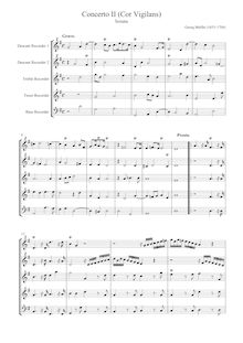Partition complète, Concerto II - Cor Vigilans, A, Muffat, Georg par Georg Muffat