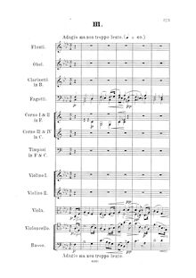 Partition , Adagio ma non troppo lento, Symphony, Op.9, Goetz, Hermann