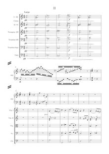 Partition , Largo, Sinfonía para cuarteto de voces solo, chœur Mixto y orchestre