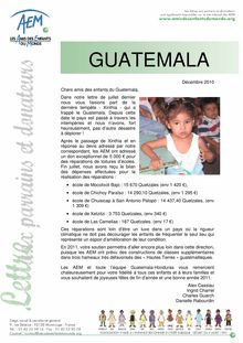 Décembre 2010 - GUATEMALA