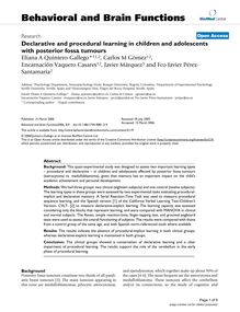 Declarative and procedural learning in children and adolescents with posterior fossa tumours