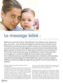 Le massage bébé : du bonheur et des bienfaits