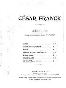 Partition complète, Le sylphe, G major, Franck, César par César Franck