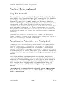 Orientation and Safety Audit Handbook