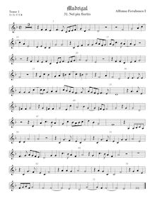Partition ténor viole de gambe 1, aigu clef, Madrigali a 5 voci, Libro 2 par Alfonso Ferrabosco Sr.