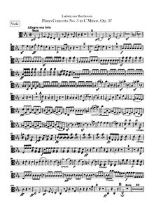 Partition altos, Piano Concerto No.3, C Minor, Beethoven, Ludwig van