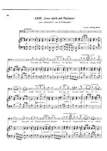 Partition de piano, Rinaldo, Handel, George Frideric