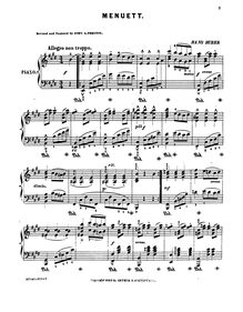 Partition complète, Menuett en E major, E major, Huber, Hans