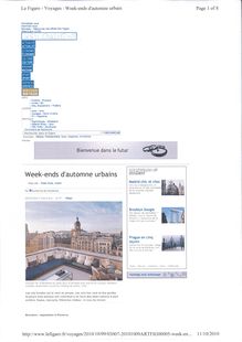 Le Figaro - Voyages : Week-ends d automne urbain Page 1 of 8 ...
