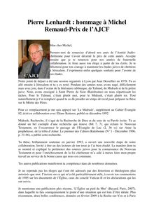Pierre Lenhardt : hommage à Michel Remaud-Prix de l AJCF