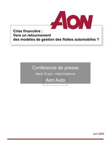 Conférence de presse Aon Auto