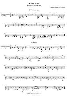 Partition trompette 2, Mass en E-flat major, Rieder, Ambros