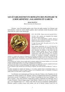 Les Etablissements romains des Plomarc h à Douarnenez - Les ...