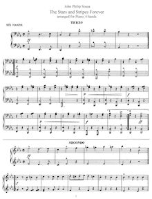 Partition de piano, pour Stars et Stripes Forever, E♭ major/A♭ major par John Philip Sousa