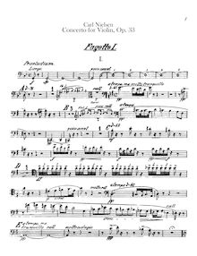 Partition basson 1, 2, violon Concerto, Op.33, Nielsen, Carl