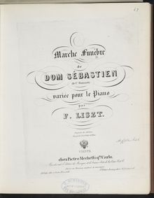 Partition Marche funèbre de Dom Sébastien de l opéra de Gaetano Donizetti (S.402), Collection of Liszt editions, Volume 7
