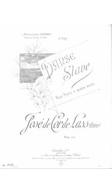 Partition complète, Danse slave, Cor-de-Lass, José de