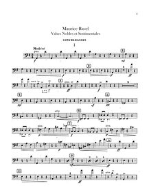 Partition Basses, Valses nobles et sentimentales, Ravel, Maurice