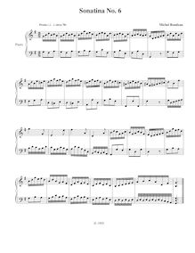 Partition Sonatina No., Presto, 10 Piano sonatines, Rondeau, Michel