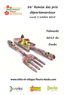 PALMARES 2015_Villes et Villages Fleuris du Doubs.pub