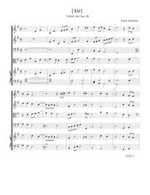 Partition [Air], VdGS No.18 - partition complète (Tr Tr B B O), Airs pour 4 violes de gambe avec orgue