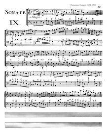 Partition Sonata No.9 en D minor, 12 violon sonates (deuxième livre)