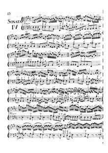 Partition Sonata No.4, Sonata I, op.1, Sonata I a violino o flauto e basso da camera