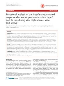 Functional analysis of the interferon-stimulated response element of porcine circovirus type 2 and its role during viral replication in vitro and in vivo