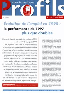 Évolution de l emploi en 1998 : la performance de 1997 plus que doublée