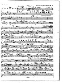 Partition flûte, Quintuor VI en Fa majeur, Op.88 No.6, Wind Quintet No.6, Op.88 No.6